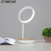220v table lamp with power bank reading light bedside desk study wireless charging touch dimming lighting nightstand lamp