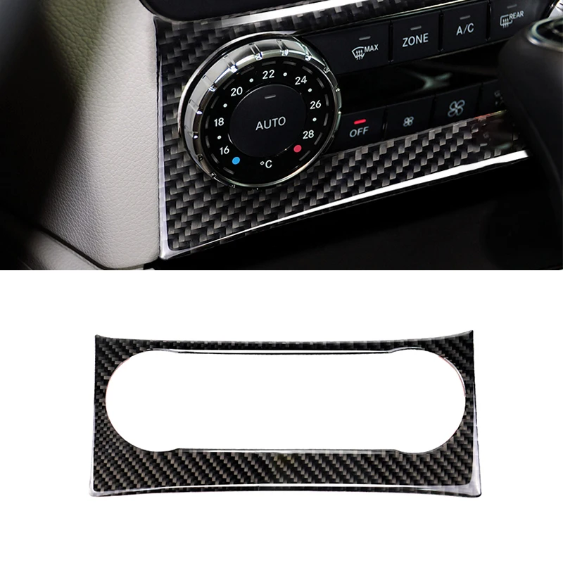 

Панель кондиционирования воздуха из углеродного волокна для Mercedes Benz C Class W204 2010 2011 2012 2013, рамка управления звуком, наклейка, отделка