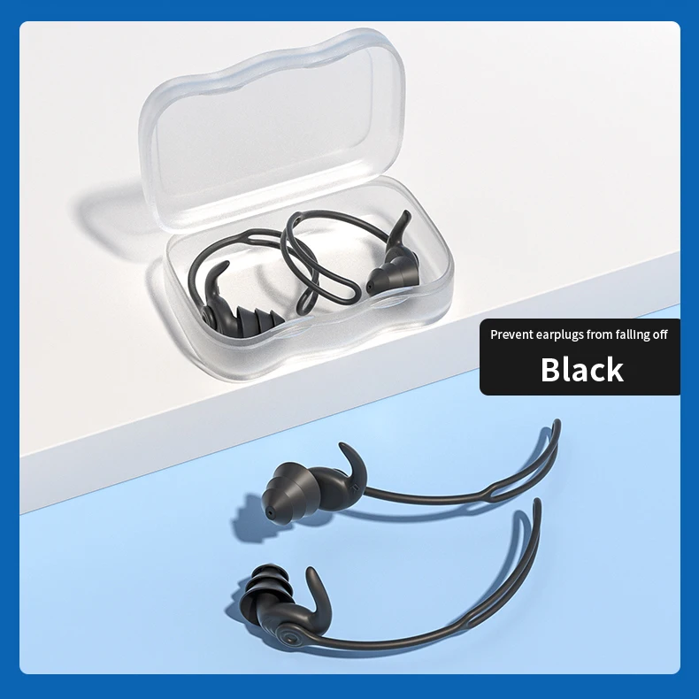 

1 пара берушей Tapones Oido Dormir Swim Шумоподавление Беруши в силиконе с веревкой Bouchons Oreilles Беруши для сна