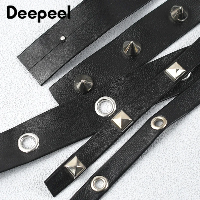 2/5/10 м 10-20 мм заклепки из искусственной кожи веревка люверсы в стиле панк шнур