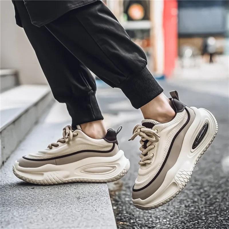 Классическая мужская обувь со скидкой новая дышащая повседневная на толстой