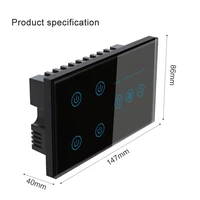 147 type british gauge 4 way with smart wifi touch remote control switch high power stepless speed regulating fan panel