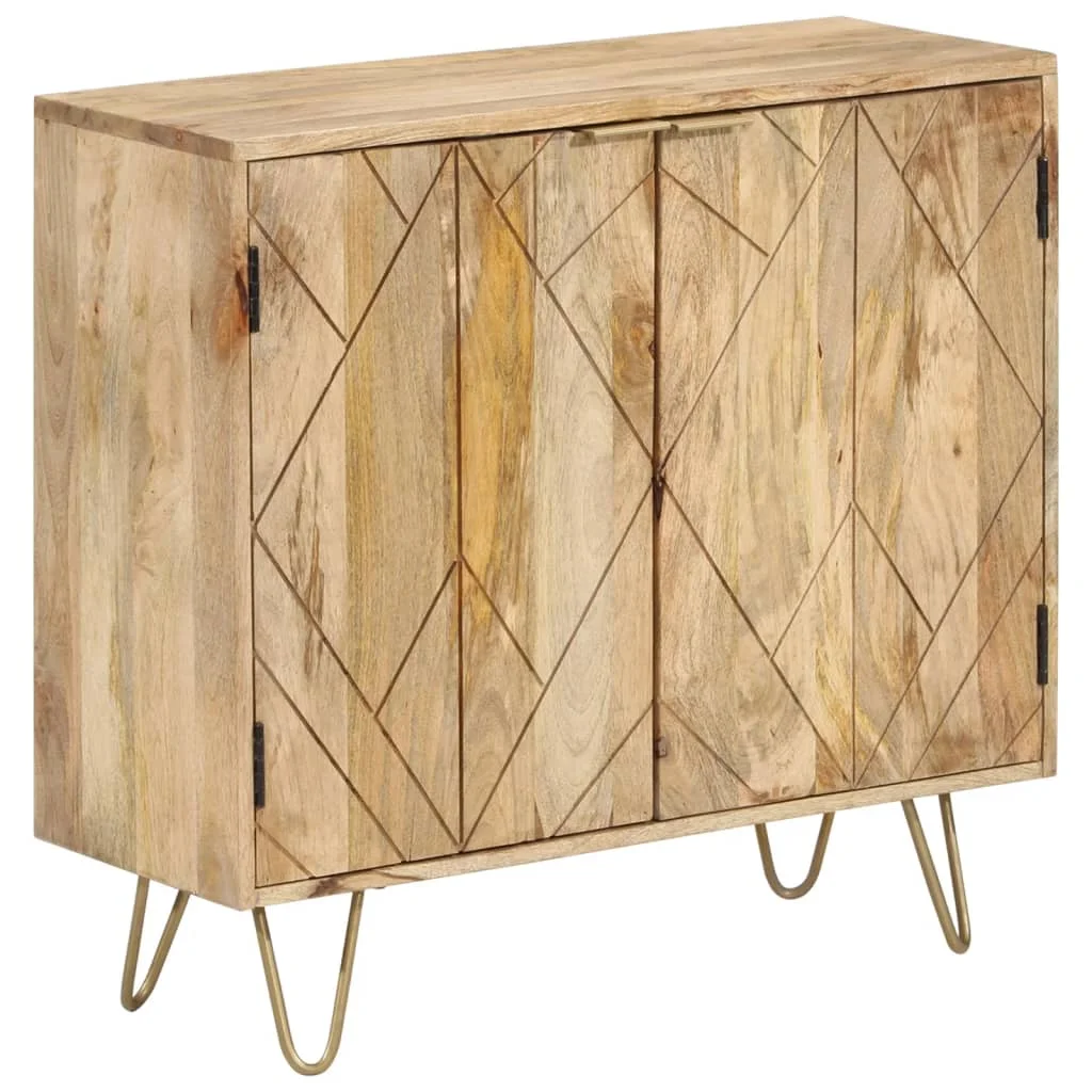 

Sideboards, Solid Mango Wood Console Cabinet, Kitchen Furniture 80x30x75 cm