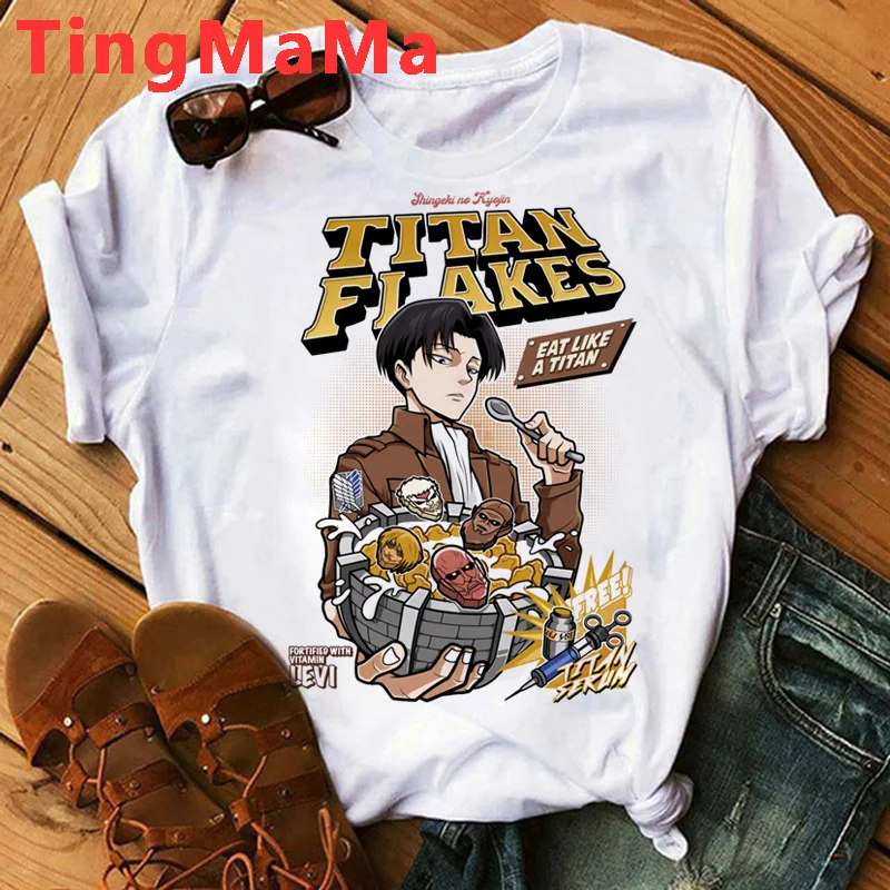 

Attack on Titan Shingeki No Kyojin top tees male couple clothes harajuku kawaii 2021 clothes summer top tumblr