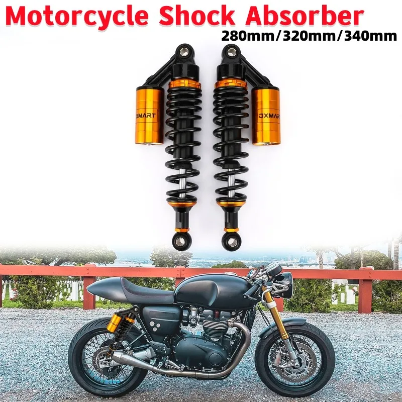 

2Pcs/set 280mm/320mm/340mm Universal Motorcycle Adjustable Air Shock Absorber Motorbike Suspension Spring
