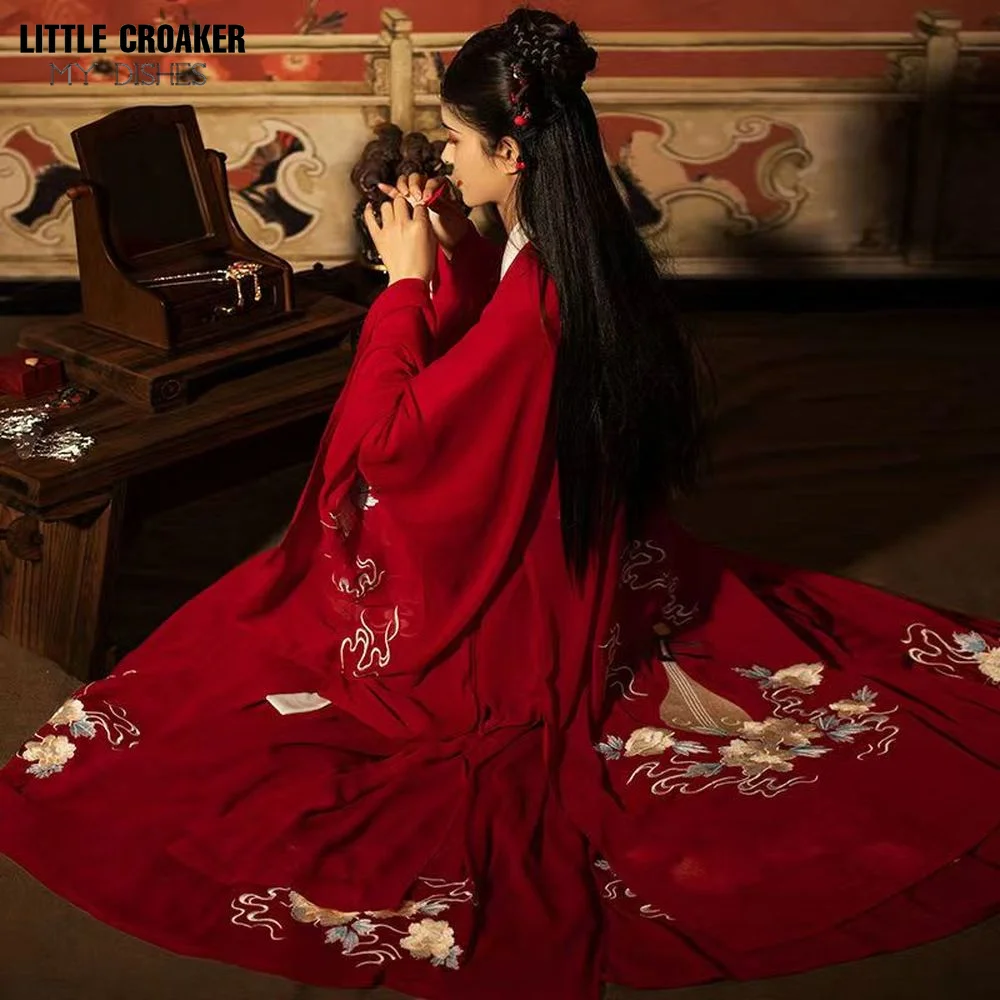 Женский костюм Hanfu размера плюс 2XL традиционный китайский роскошный женский для