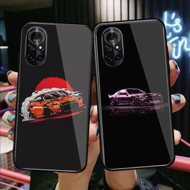 

Чехол JDM под заказ для телефона Huawei P50 P40 P30 P20 Pro Mate 40 30 20 Pro Nova 9 8 7 PC, стеклянный чехол для телефона