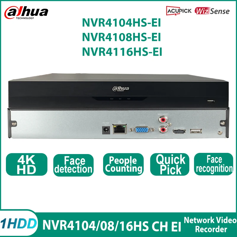 

Видеорегистратор Dahua NVR4108HS-EI WizSense 8/16CH