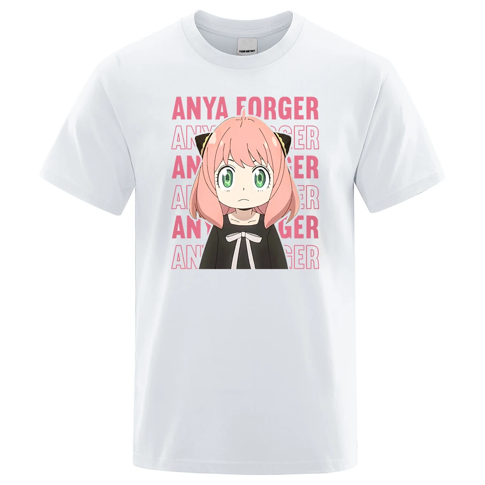 

Anya Forger Spy x Family Art T Shirt O-Neck Short Sleeve Gothic Casual Loose Men T-Shirt Hot Brand Funny Tees Harajuku Tops