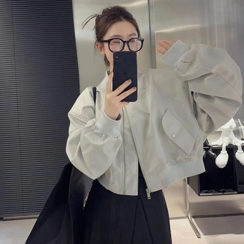 Уличная одежда укороченные куртки-бомберы женская короткая куртка большого