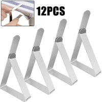 12pcs anti slip tablecloth clamps stainless steel non slip securing holder wedding camping promenade table cloths cover fix clip