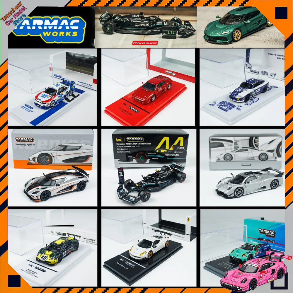 Фото Модели автомобилей Tarmac Works TW в масштабе 1/64: Porsche 996 GT2, Koenigsegg CC850, Ferrari 488GT3, Mercedes-Benz, Audi R8 Asurada, R8, Nissan R32 (из сплава) №1