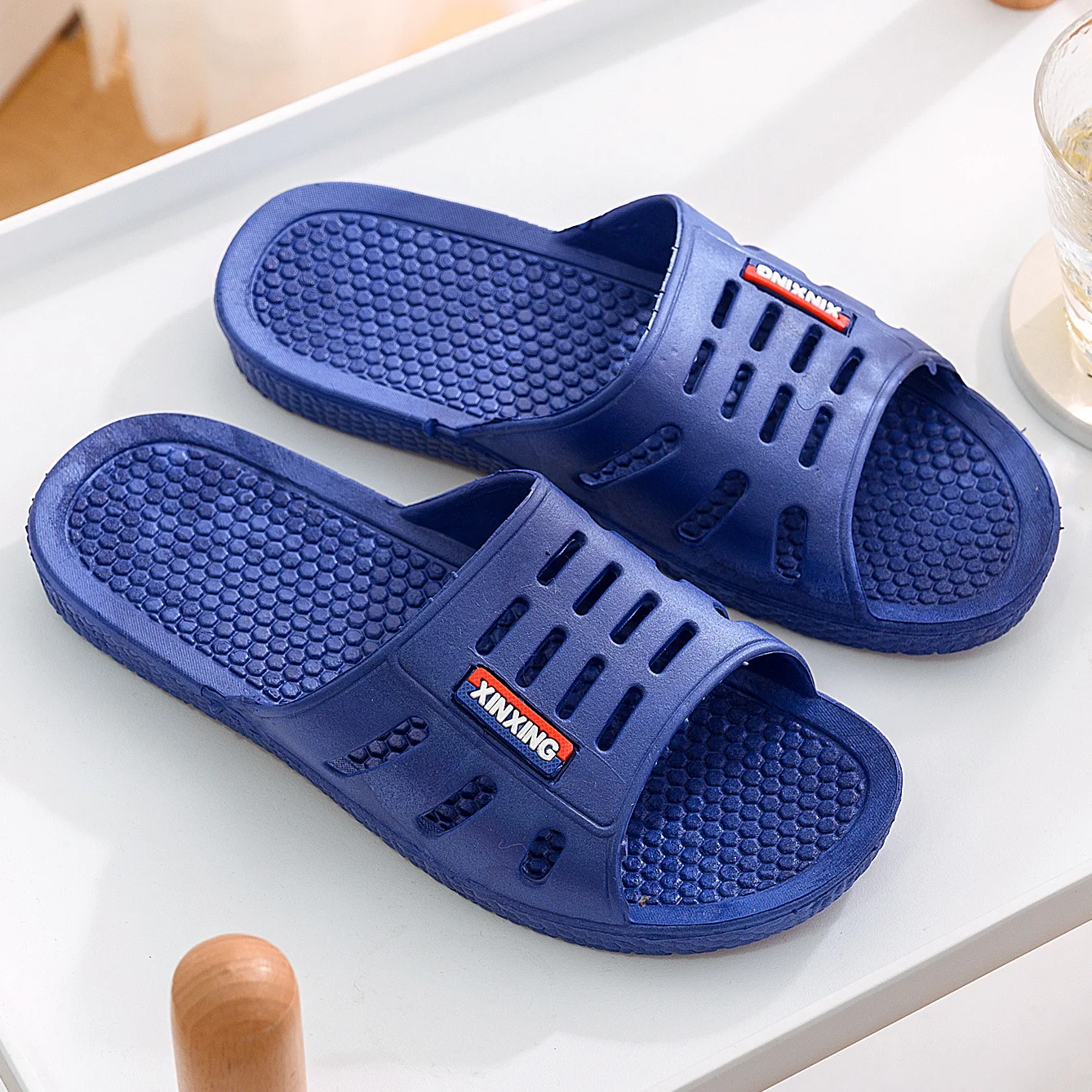 

Hotel Men's Slippers Male Indoor Bathroom Bath Home Cool Summer Shoes Shoes for Summer Beach House Man Flat Male
