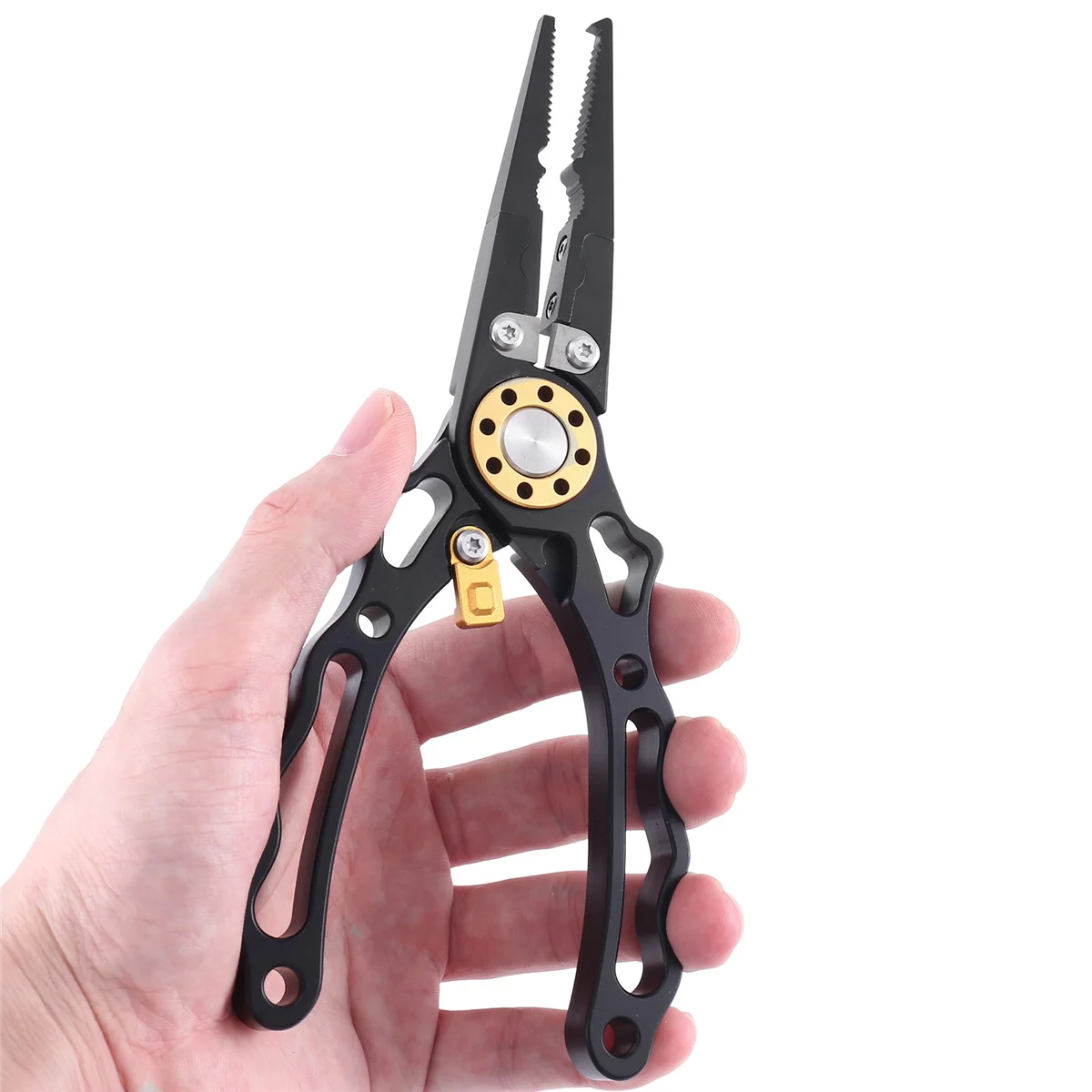 

Aluminium Alloy Multi-Functional Pliers Open Ring Fishing Pliers Fish Controller Fishing Tackle Set with Lost Rope