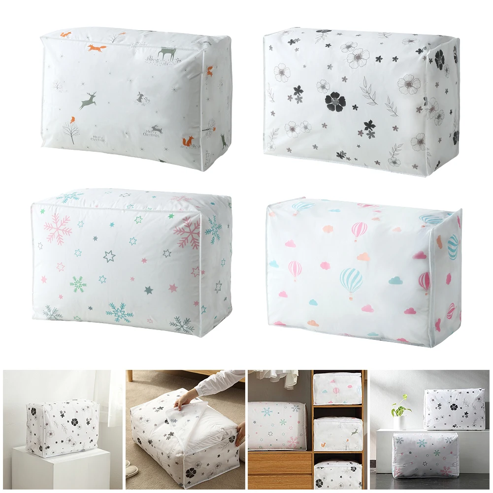 

Moving House Package Storage Bags Waterproof Dustproof Clothes Blanket Storage Bags Tidy Home Wardrobe Organizer 60x40x25cm