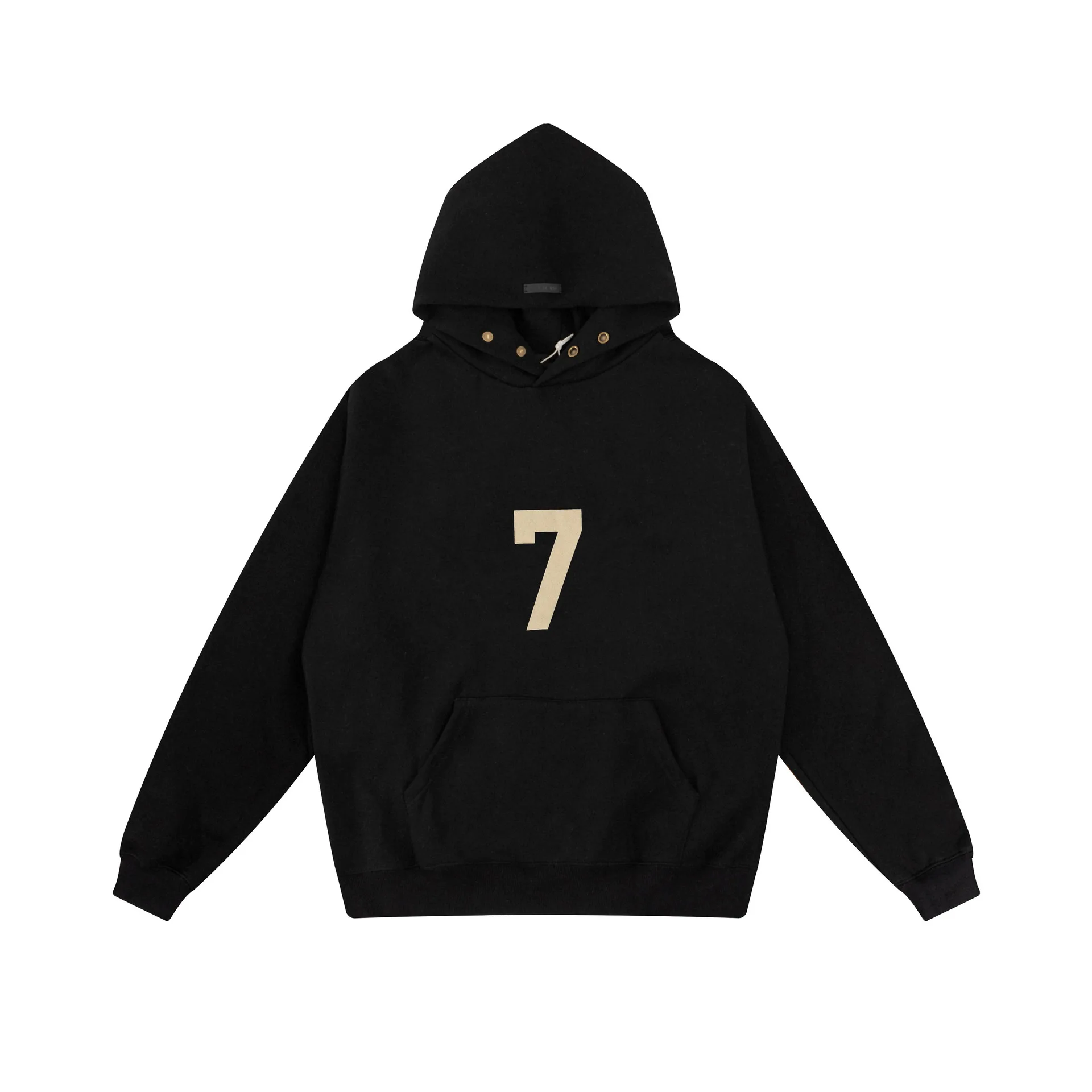 

Large size trend men's autumn and winter flocked hoodie sweatshirt hip hop style hoodie cotton pullover