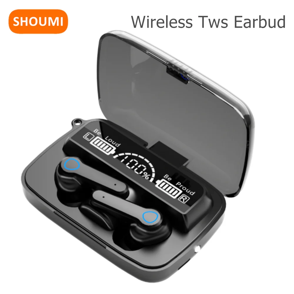 Беспроводные наушники Shoumi с Bluetooth, Tws наушники, наушники-вкладыши с микрофоном, стерео наушники для IOS, Android, смартфонов, игровые наушники