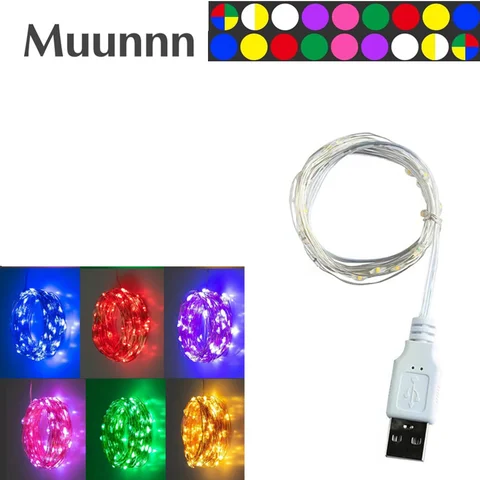 Muunnn USB медная гирлянда светодиодная