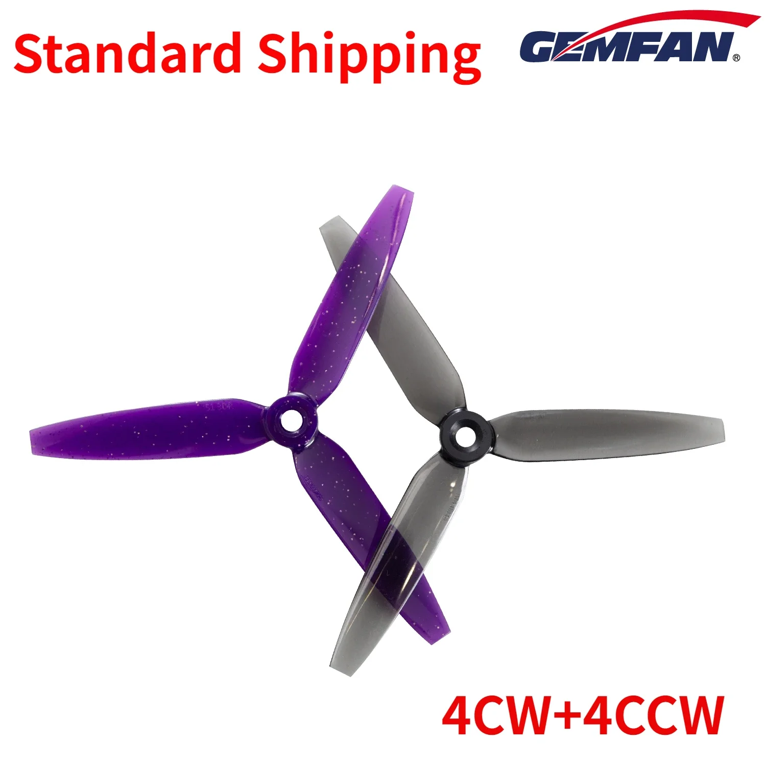 4 пары (4CW + 4CCW) Gemfan 513D 5.1X3.5X3 3-лопастные 3D прочные PC Propeller (случайный цвет) для FPV
