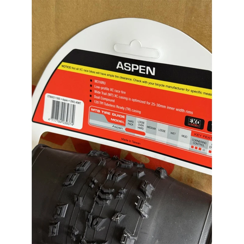 MAXXIS ASPEN 29 дюймовая бескамерная шина 29x2 4 120tpi 50psi XC горный велосипед цвет черный