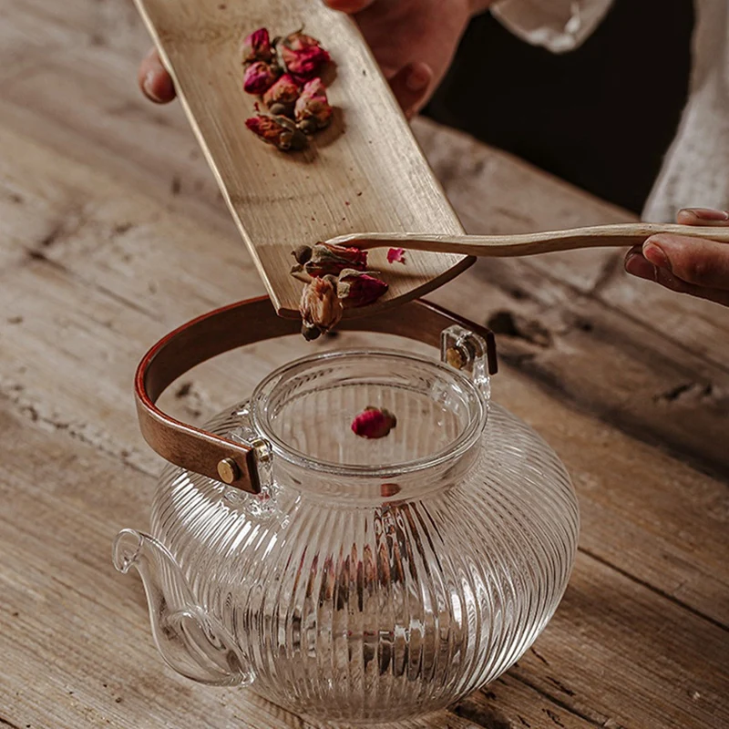 

Large-Capacity Glass Teapot Handmade Craft High Temperature Resistant Glass Pot Office And Home Kitchen Accessories