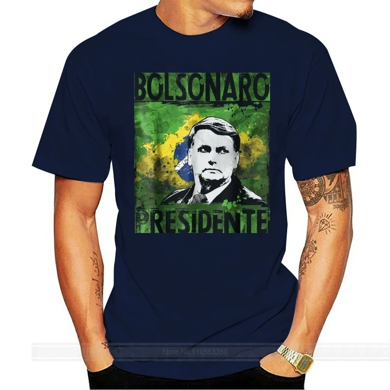 

Bolsonaro Presidente Brasil T-Shirt Election Men'S T-Shirt Clothing Canada Diy Prited Tee Shirt