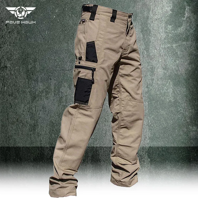 

Men's Caro Pants Multi Pockets Work Trousers Casual Tactical Pants Male Outwear Strait Autumn Winter Wear-resistin Trousers