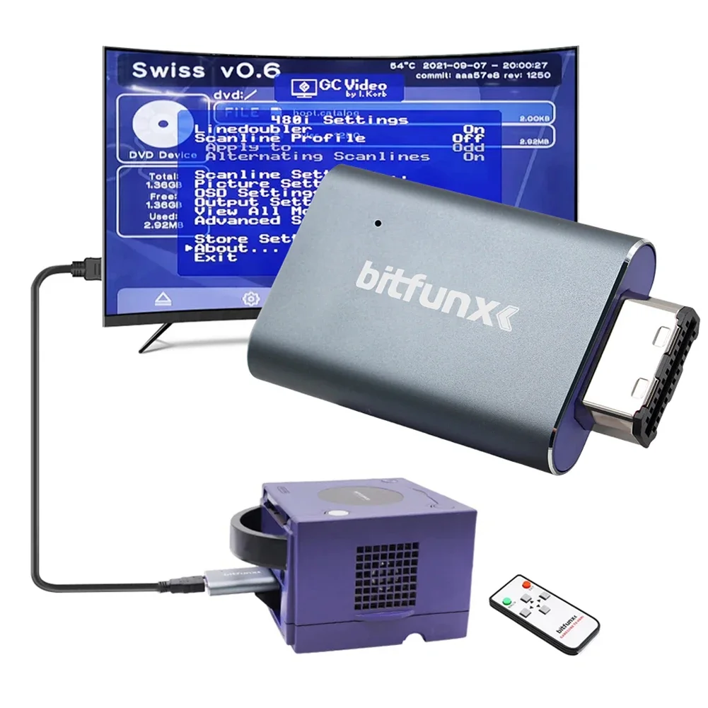 Адаптер HDMI-совместимый с консолью Gamecube NGC металлический конвертер подключи и
