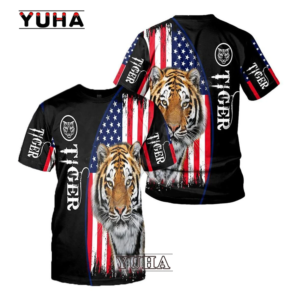 

Men's Fashion T-Shirt Atest 100-6XL Tiger 3D Printed Animal Cool Simple And Generous T-Shirt Men's Short Sleeve Summer Top
