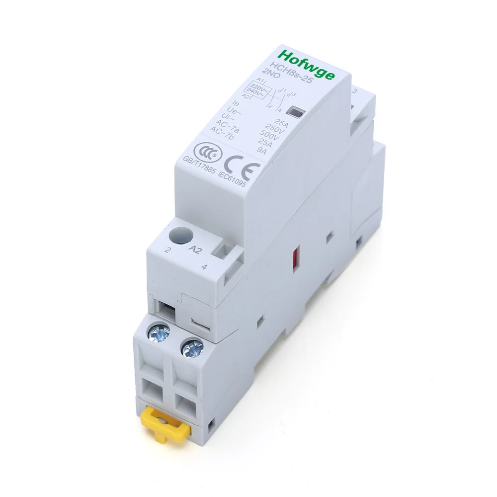 HCH8s-25 Тор модульный контактор 2P 25A 2NO 220V 240V автоматический бытовой контактор типа Din-рейки