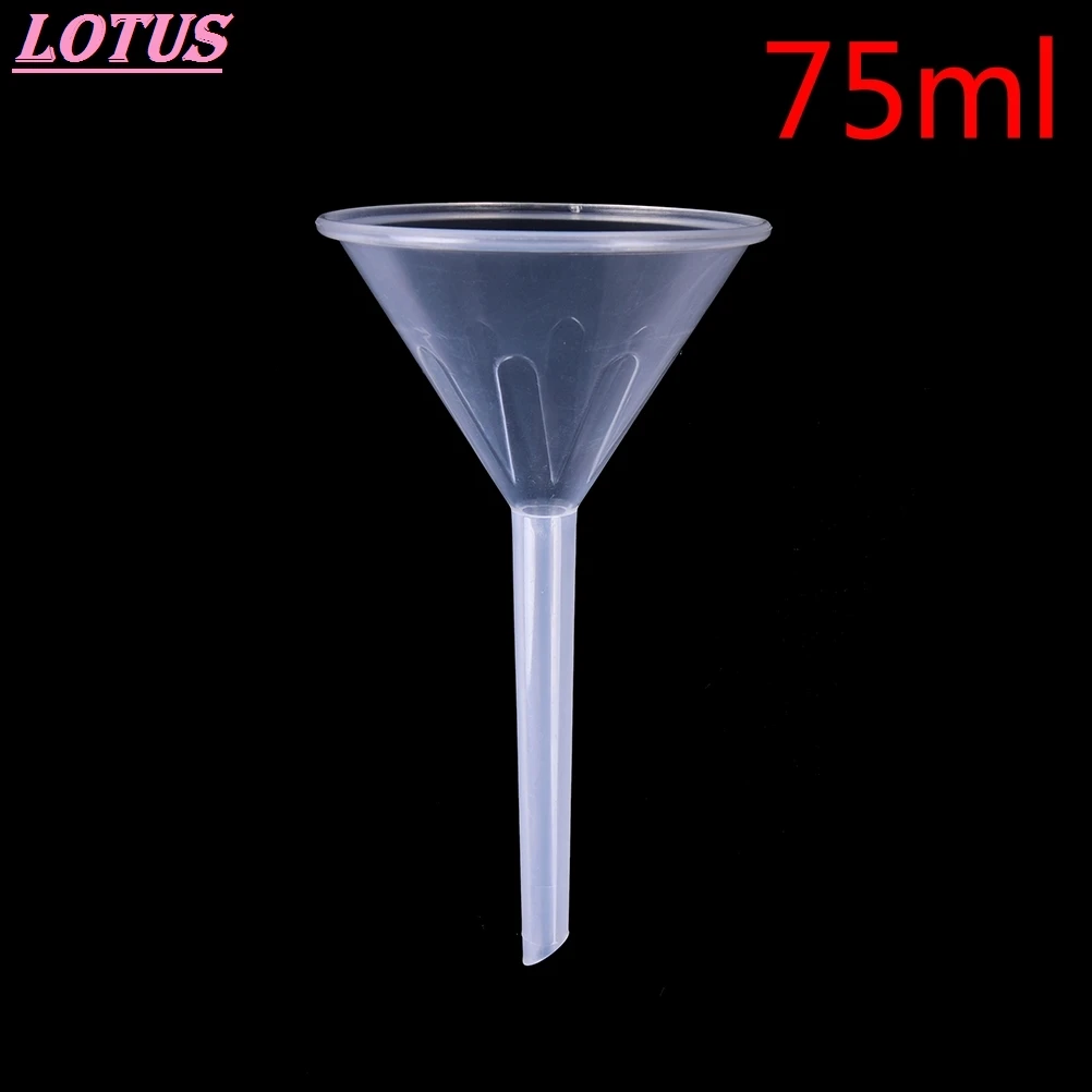 

1/2" 75ml Mouth Dia Laboratory transfer perfume Mini and clear White Plastic Filter Funnel