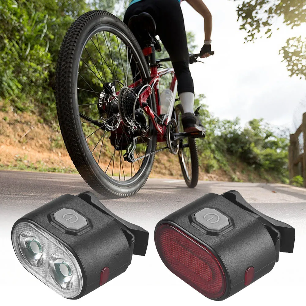 

2PCS MTB Bike Light USB Rechargeable LED Bike Front Light Cycling Taillight Outdoor Cycling Bike Lantern Lamp Bike Accessories