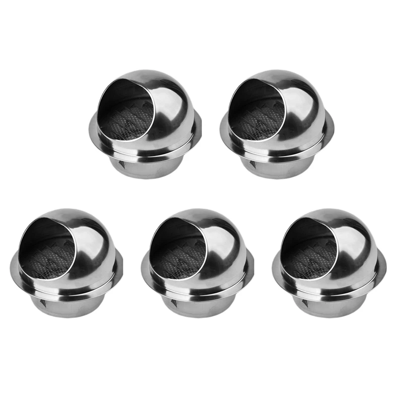 

5X 304 Stainless Steel Air Vent Round Grille Ventilation Cover Wall Vent Outlet 4 Inch