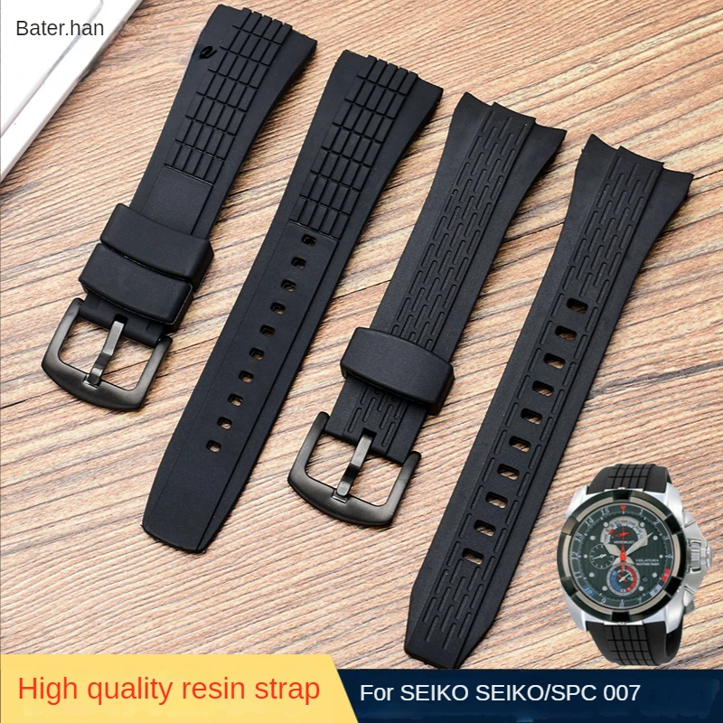 

Силиконовый ремешок для наручных часов Seiko Velatura SRH Spc007, спортивный водонепроницаемый браслет с защитой от пота, мужские аксессуары, 26 мм браслет
