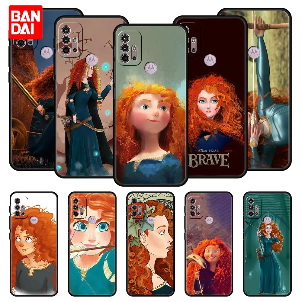 

Cover Case for Motorola Moto G30 G50 G60 G8 G9 G200 G31 G60s Power Plus Play Lite Trend Coque Capa Thin Disney Merida Princess