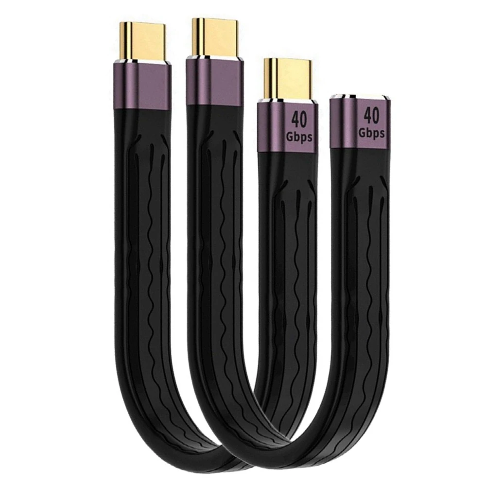 

10cm 4K USB-C 3,1 Gen 2 Kabel 40G Emark Chip Kurze Typ C USB-C Zu USB-C Video Sync Ladegerät Kabel PD 60W Video Für Macbook Pro