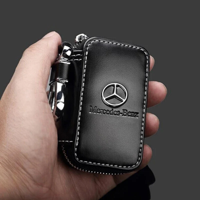 Кожаная сумка для ключей автомобильных многофункциональная Mercedes Benz W203 W204 W205 W212