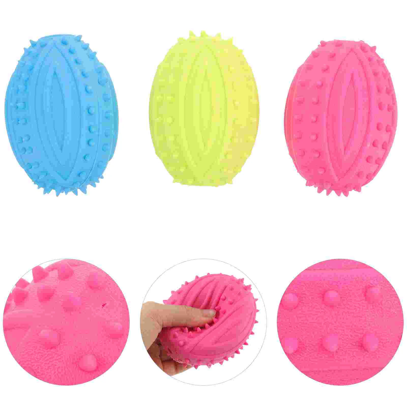 

3 Pcs Dog Ball Small Squeaky Toys Puppy Golden Retriever Chew Interactive Pet Tpr