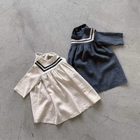 cotton girl dress autumn new baby kids casual and comfortable long sleeve school style dresses children clothing