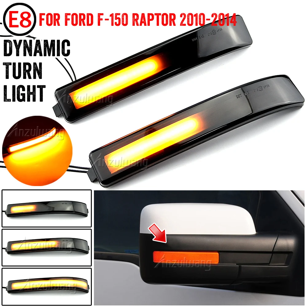

Автомобисветильник светодиодный динамический поворотный сигнал, лампа для бокового зеркала заднего вида для Ford F-Series F-150 F150 2009-2014 SVT Raptor, акс...