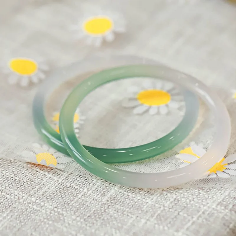 Banshan Banshui тонкий браслет из халцедона 6 мм с градиентом Нефритовый бюстгальтер в