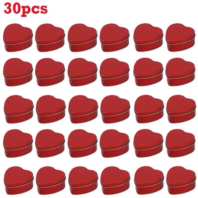 

Металлические банки в форме сердца 30 шт.