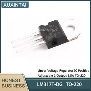 50Pcs/Lot New Original  LM317T-DG LM317T Linear Voltage Regulator IC Positive Adjustable 1 Output 1.5A TO-220