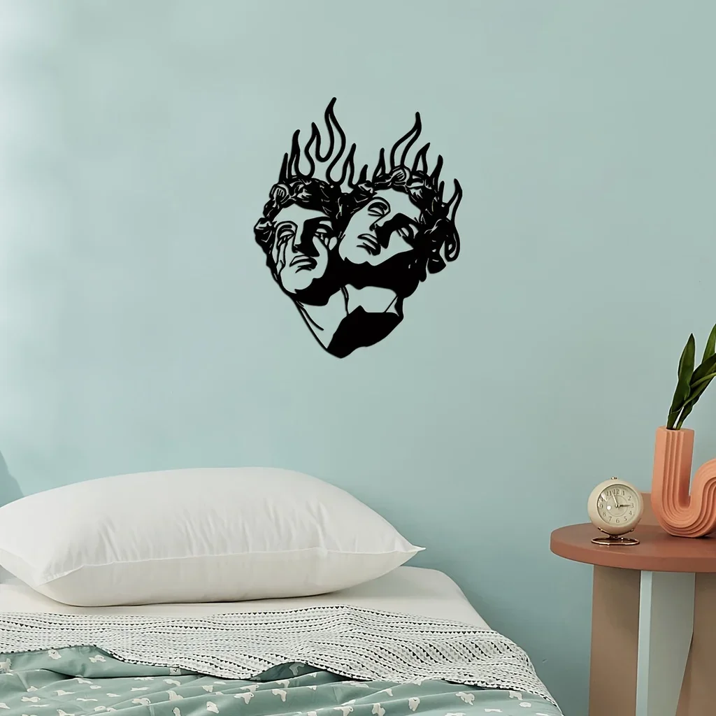 Современная металлическая наклейка для декора стен спальни и офиса домашний