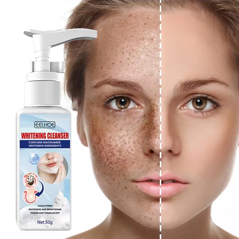 

Nicotinamide Whitening Facial Cleanser Foam Face Wash Remove Melasma Dark Spots Improve Dull Moisturizing Brighten Skin Care 50g