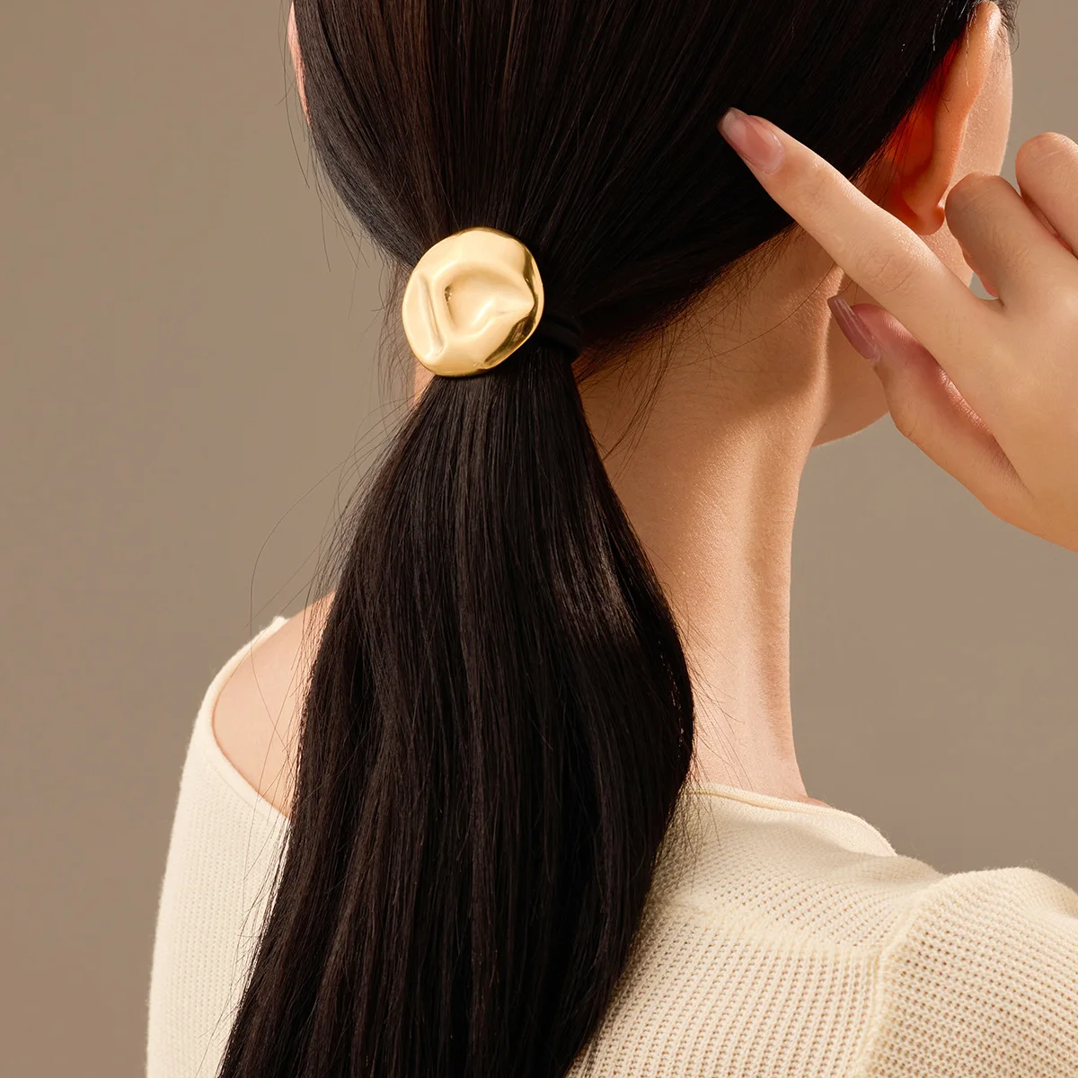 NIMAI 2024 новинка женская эластичная повязка для волос золотого цвета из