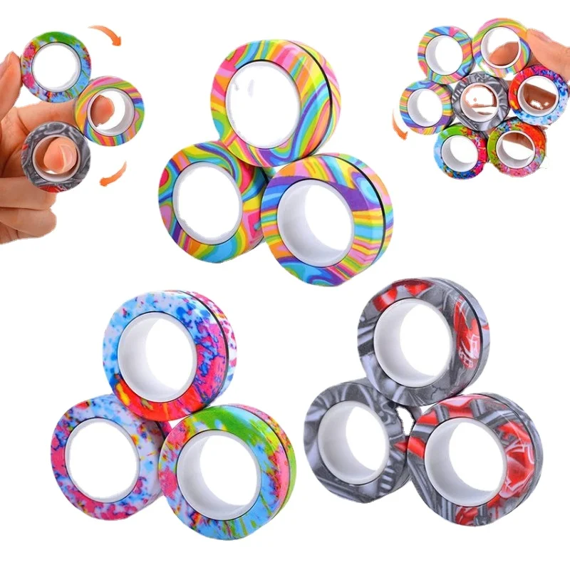 

3 шт., магнитные кольца для взрослых и детей, СДВГ