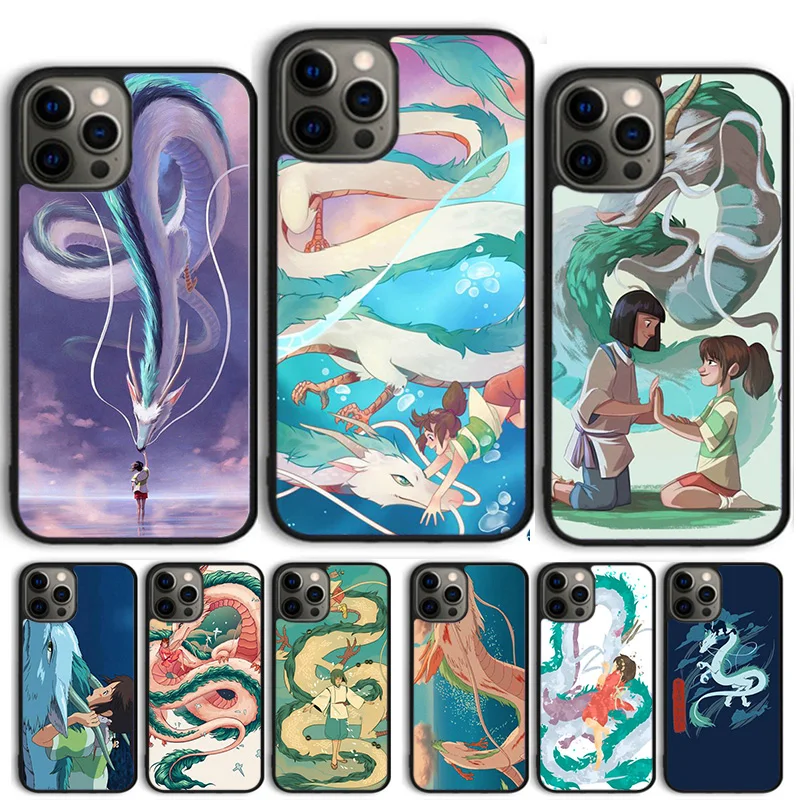 Чехол для телефона haku spirited away dragon iPhone 14 13 12 Mini X XR XS Max чехол Apple 11 Pro 5 6S 8 7 Plus SE2020 -