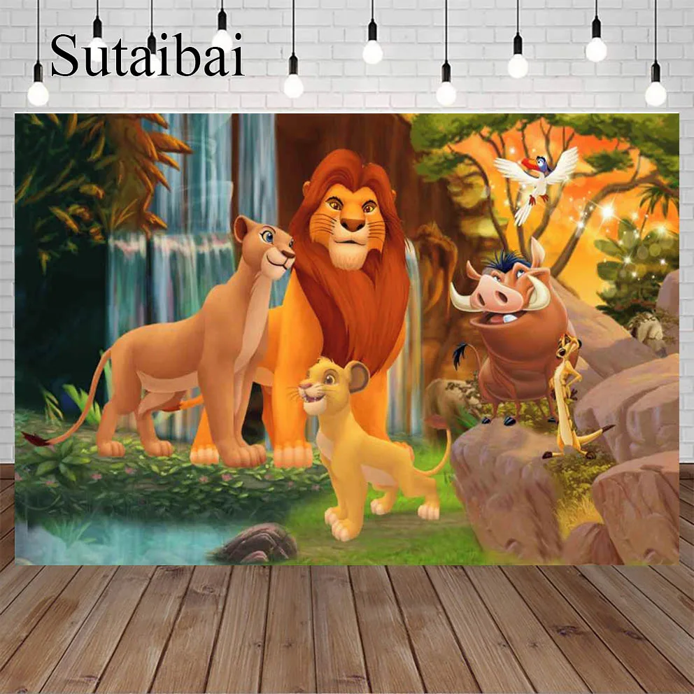 

Disney River Lion King Simban Peak Background Boy 'S Girls Birthday Party Decoration Photography Studio Digital Photo Backdrop