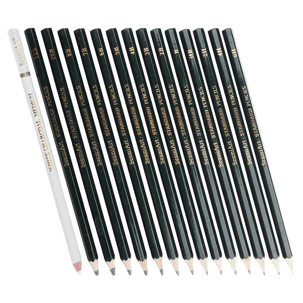 

15Pcs Sketching Pencils Portable Shading Pencils School Art Students Supplies